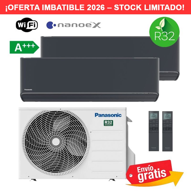 Aire Acondicionado Multisplit 2x1 Panasonic CU-2Z50TBE + CS-Z35ZKEW-H + CS-Z25ZKEW-H