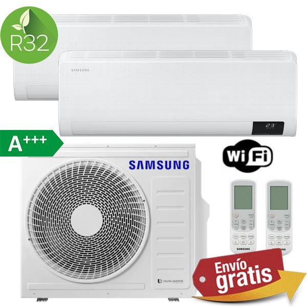 Aire Acondicionado Multisplit 2x1 Samsung AJ050TXJ2KG/EU + AR60F09C1AWNEU + AR60F12C1AWNEU