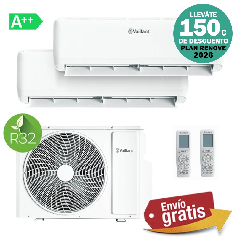 Aire Acondicionado Multisplit 2x1 Vaillant ClimaVAIR Pro Multi VAIB1-070W205
