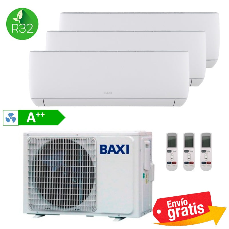 Aire Acondicionado Multisplit 3x1 Baxi Anori LSGT70-3M + JSGNW25 + JSGNW35 + JSGNW35