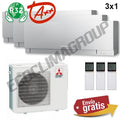 Aire Acondicionado Multisplit 3x1 Mitsubishi MXZ-3F68VF + MSZ-EF25VGK + MSZ-EF25VGK + MSZ-EF25VGK