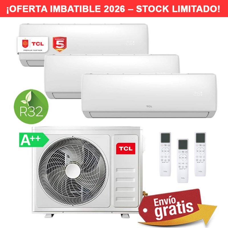 Aire Acondicionado Multisplit 3x1 TCL MT2730 + SN09F2S2 + SN09F2S2 + SN09F2S2