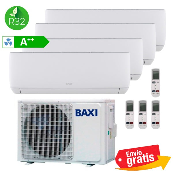 Aire Acondicionado Multisplit 4x1 Baxi Anori LSGT100-4M + JSGNW25 + JSGNW25 + JSGNW25 + JSGNW50