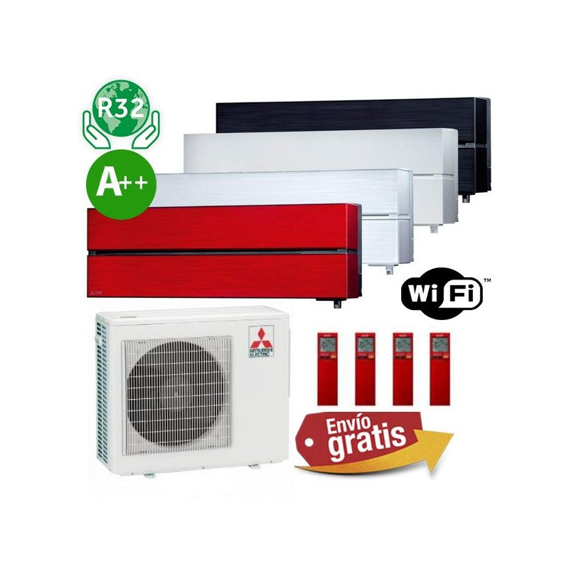 Aire Acondicionado Multisplit 4x1 Mitsubishi MXZ-4F80VF + MSZ-LN25VG + MSZ-LN25VG + MSZ-LN35VG + MSZ-LN35VG