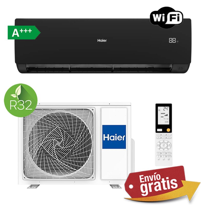 Aire Acondicionado Split 1x1 Haier Flexis S 35 Negro