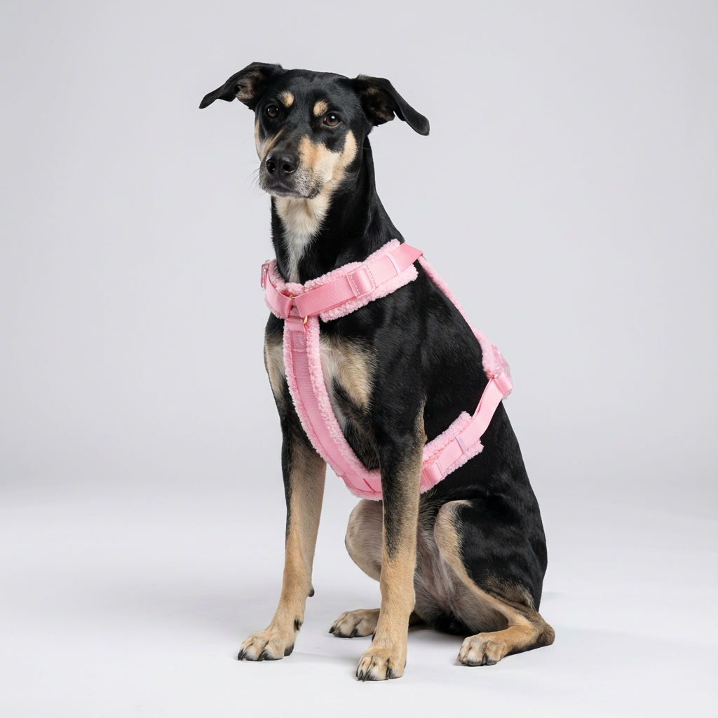 Hundegeschirr-Set Teddy Rosa-3