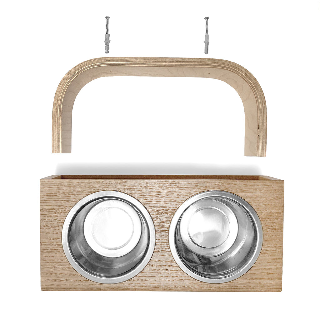 Wooden Elevated Dog Bowl Stand, 3 Sizes for Dogs and Cats-4