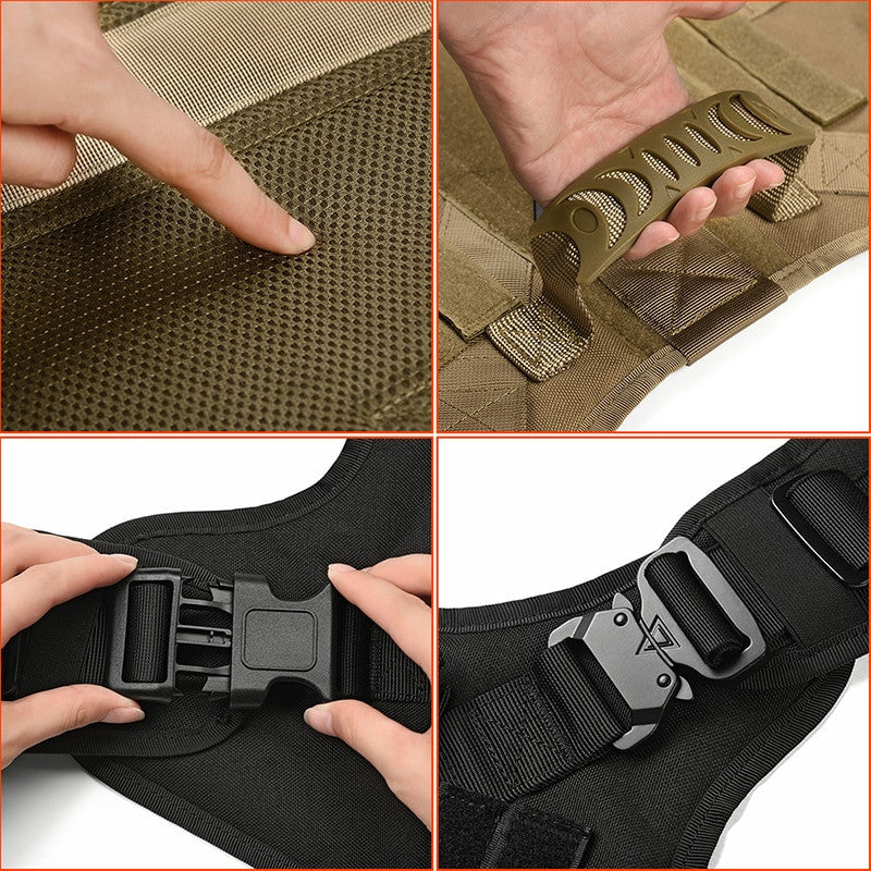 No Pull Harness For Large Dogs Military Tactical Dog Harness Vest-1