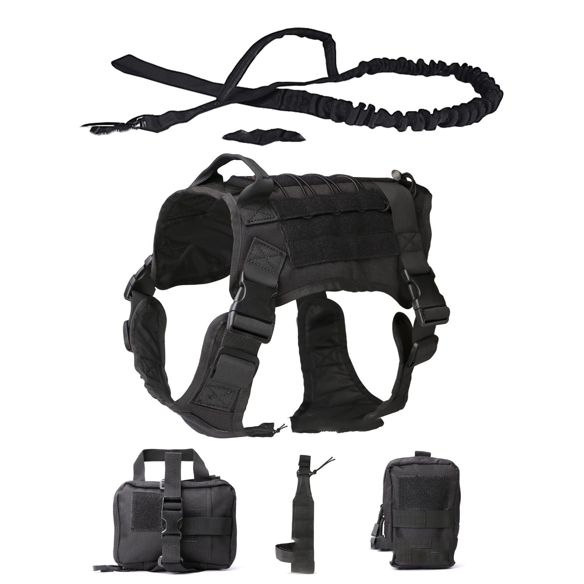 Outdoor Dog Vest Five Piece Suit Tactical Dog Clothing Dog Supplies-2