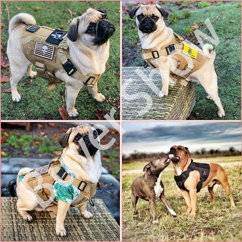 No Pull Harness For Large Dogs Military Tactical Dog Harness Vest-5