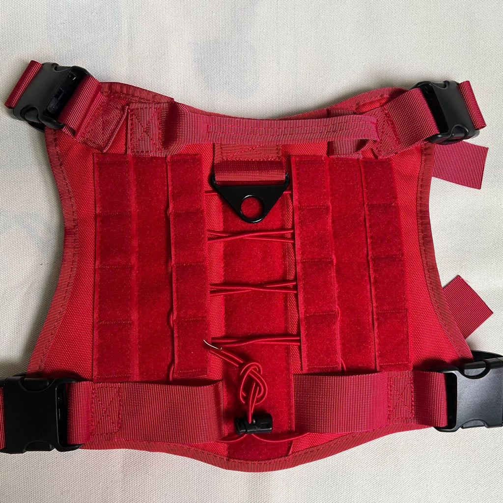 Tactical large dog vest dog patrol equipment pet dog clothes K9 chest strap-15