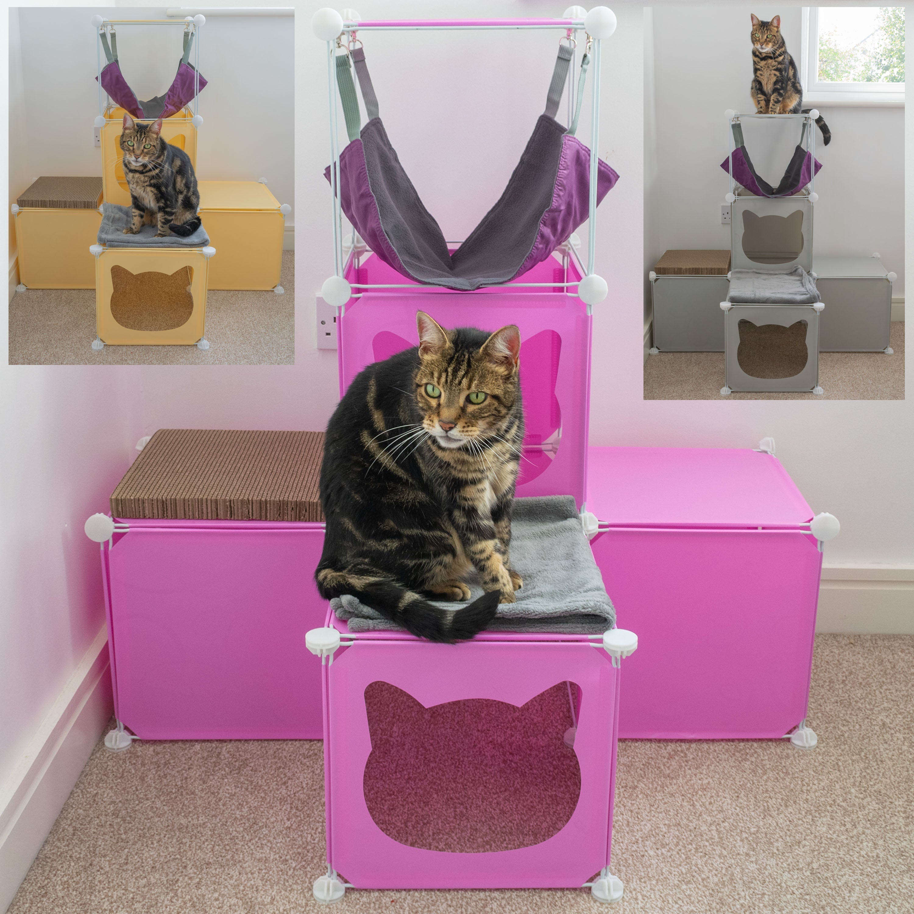 Kitty Cubby Cat Cube Play Tower MIDI Weatherproof Cover Pet and Pond Supply-0