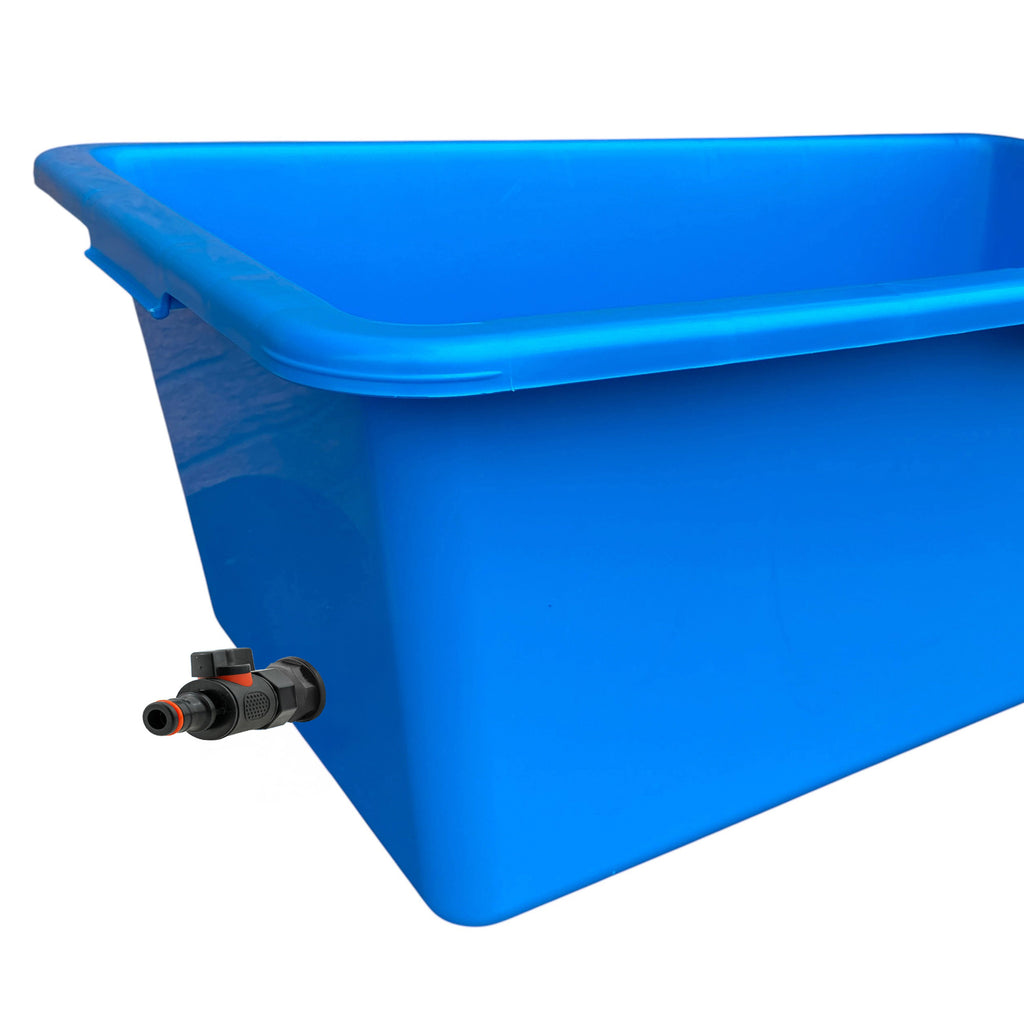 Blue Dog Bath with Drain Valve (Black) BSP Thread Fitting DIY Workshop Accessory-0