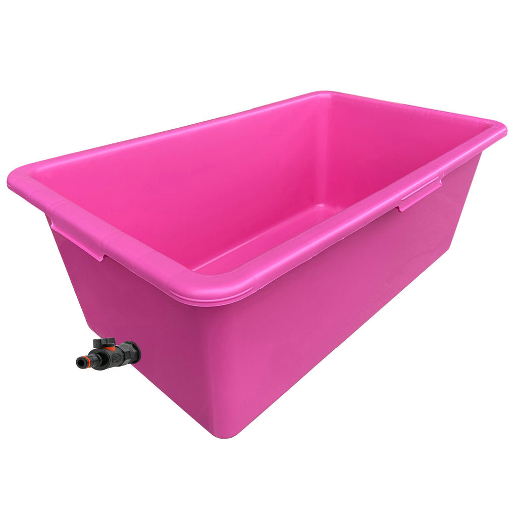 Pink Dog Bath with Drain Valve (Black) BSP Thread Fitting DIY Workshop Accessory-0