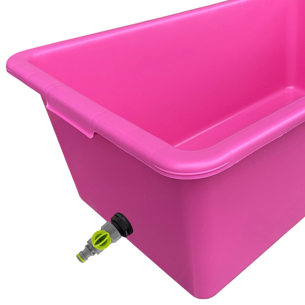 Pink Dog Bath with Drain Valve (Lime) DIY Workshop Accessory Pet and Pond Supply-2