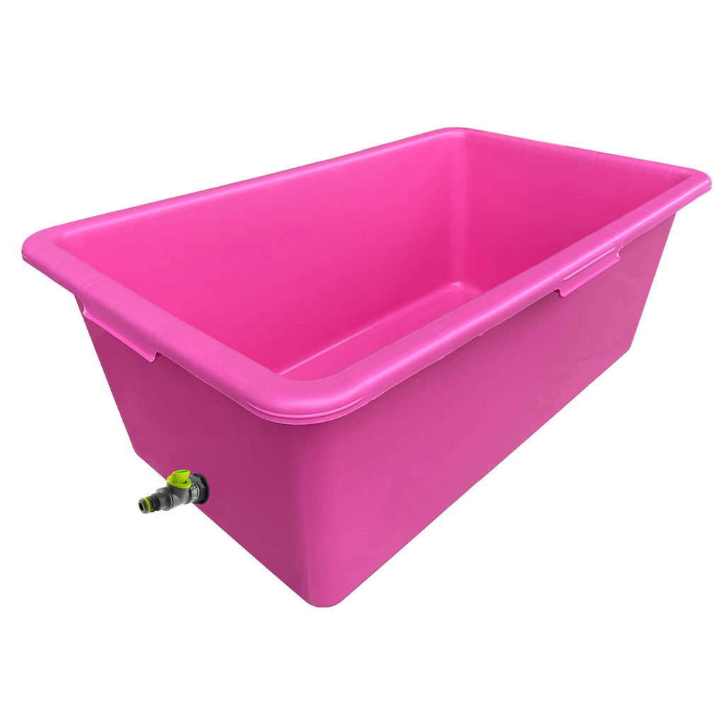 Pink Dog Bath with Drain Valve (Lime) DIY Workshop Accessory Pet and Pond Supply-0