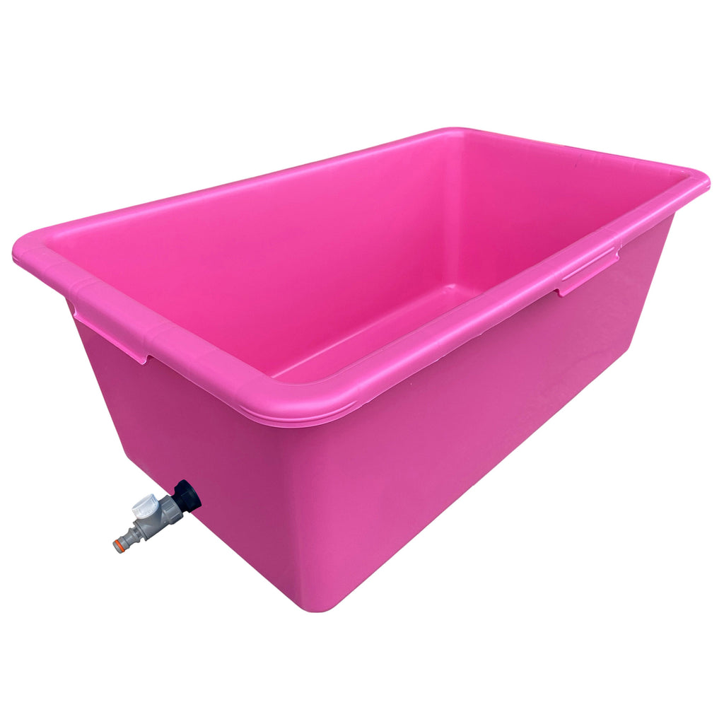 Pink Dog Bath with Drain Valve (WL) DIY Workshop Accessory Pet and Pond Supply-0