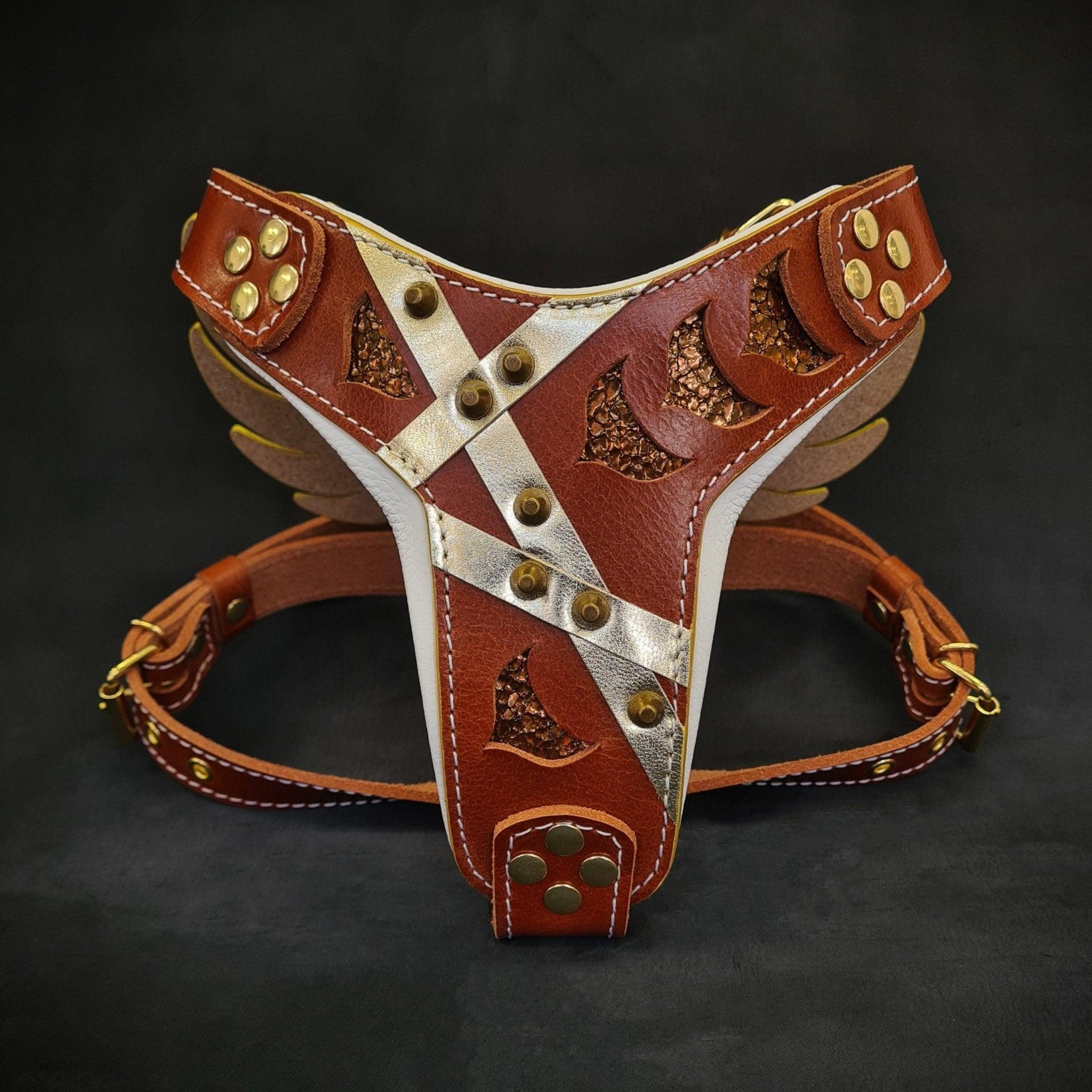 The "Hermes" leather harness -  Large and Giant Breeds-0