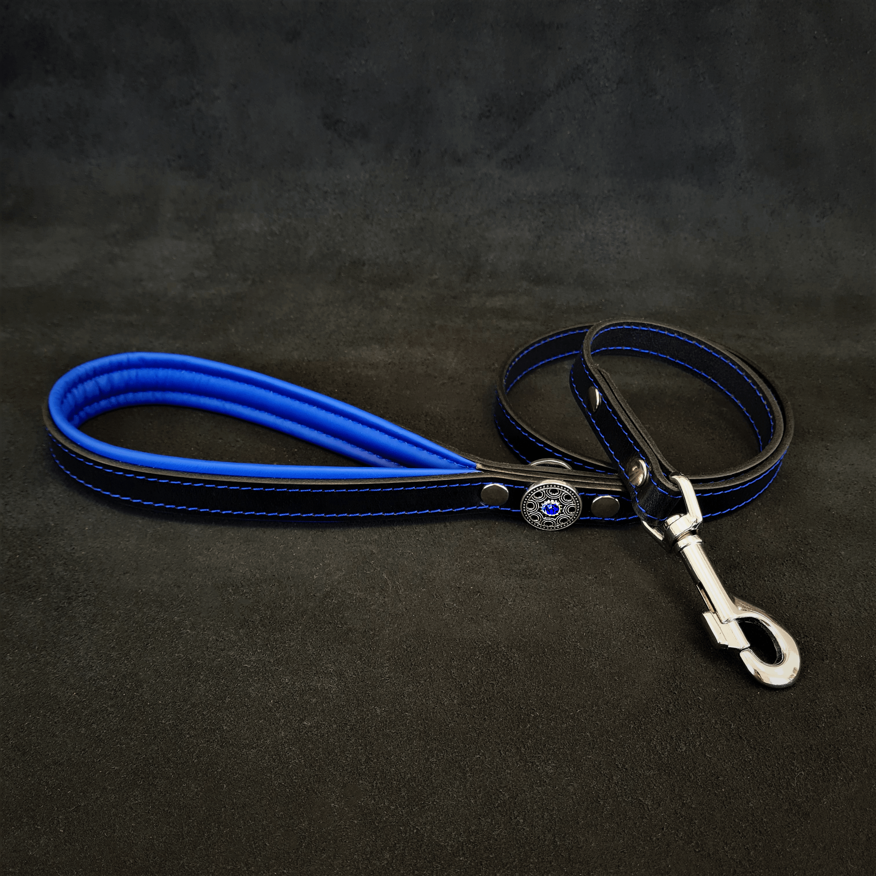 The ''Bijou'' harness Black & Blue Small to Medium Size-1